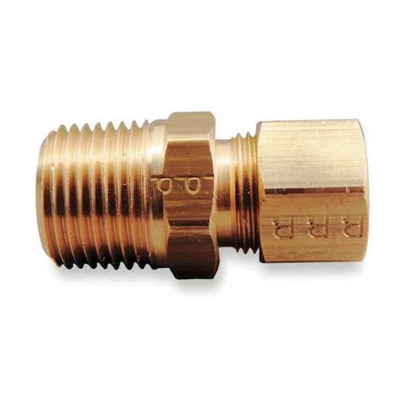 3/8" Compression x 1/2" MNPT Brass Connector 10PK