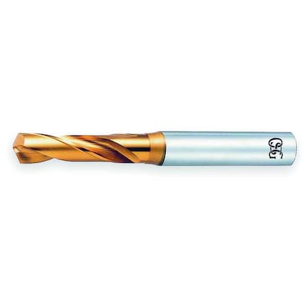 Screw Machine Drill Bit, 9/64 in Size, 130  Degrees Point Angle, Cobalt Steel, TiN Finish