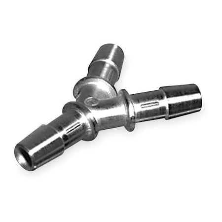3/8" Barbed 316L SS Wye Connector Sch 10