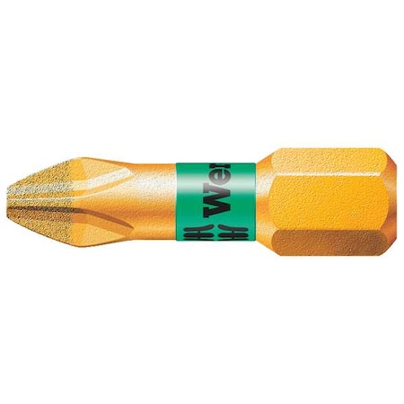 Torsion Bit,SAE,1/4",Hex,No 2,1",S2 Steel