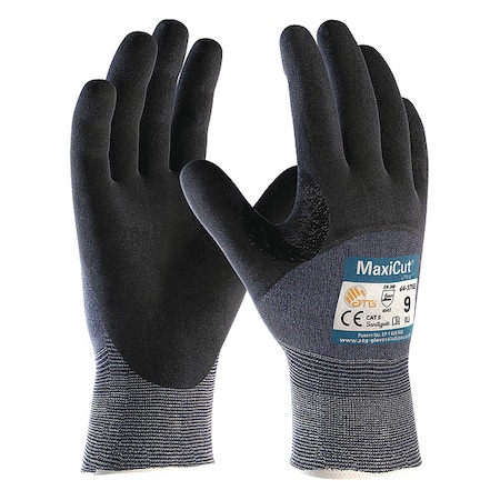 Cut-Resistant Glove, Cut Level A3 ,Dipped ,Foam Nitrile ,Sandy ,S 12 PK