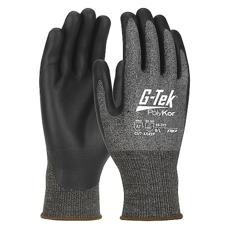Cut-Resistant Glove, Cut Level A7 ,Dipped ,Water-Based Polyurethane ,Sandy ,2XL 12 PK