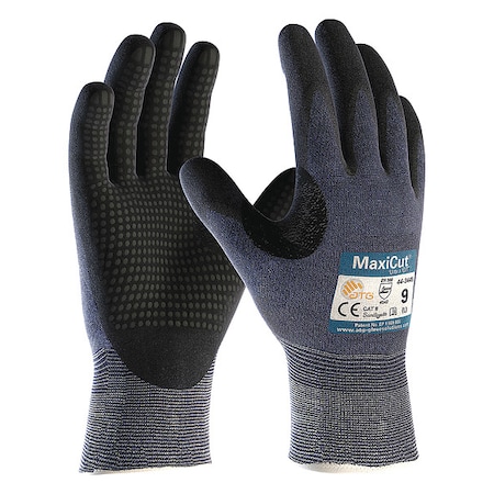 Cut-Resistant Gloves, Cut Level A3 ,Double Dipped ,Foam Nitrile ,Dotted ,2XL 12 PK