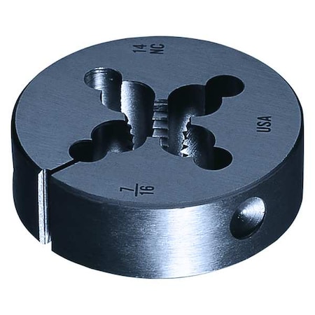 HSS Round Adjustable Die 6382 Greenfield Threading 1 In Outside Diameter 3/8-24UNF
