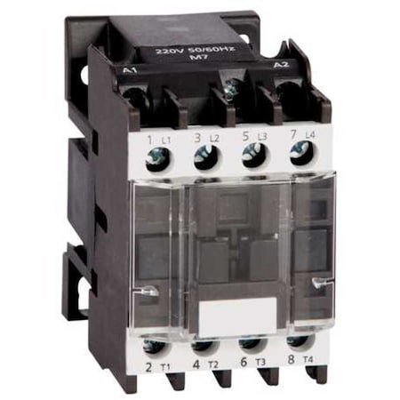 IEC Magnetic Contactor, No Auxiliary Contacts, 240V AC, 4 P, Non-Reversing, Screw