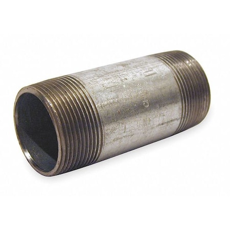 1" MNPT x 9" TBE Galvanized Steel Pipe Nipple Sch 40