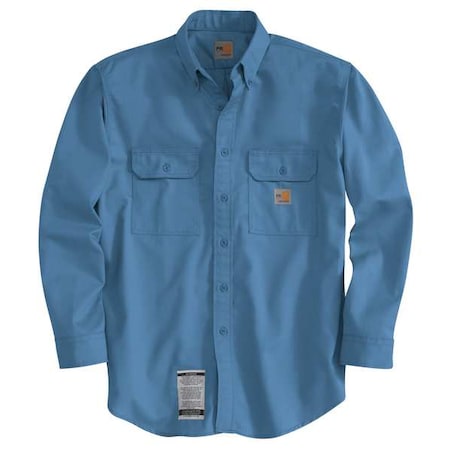 Men's Flame-Resistant Collared Shirt, 8.6 cal/sq cm, L, 12% Nylon, 88% Cotton