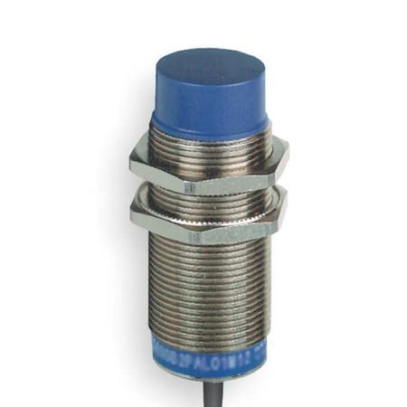Cylindrical, Inductive Proximity Sensor, 12 mm Dia., Brass, 2 m, Bare Wire, 3 Wires, Unshielded
