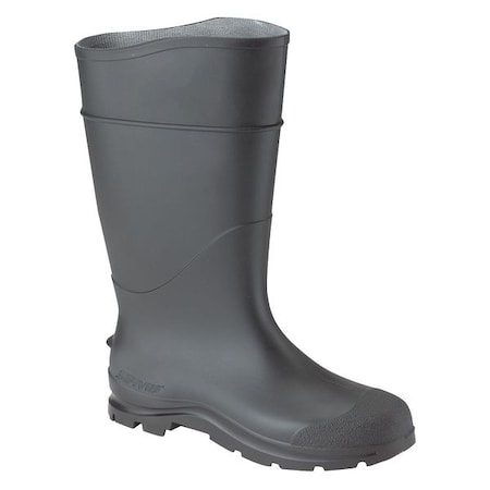 Plain-Toe Rubber Boots, Men's, CT Comfort Technology, PVC, 14 in Height, Black, Size 12,PR