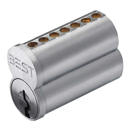Interchangeable Core, Satin Chrome, Keyway Type M, 7 Pins