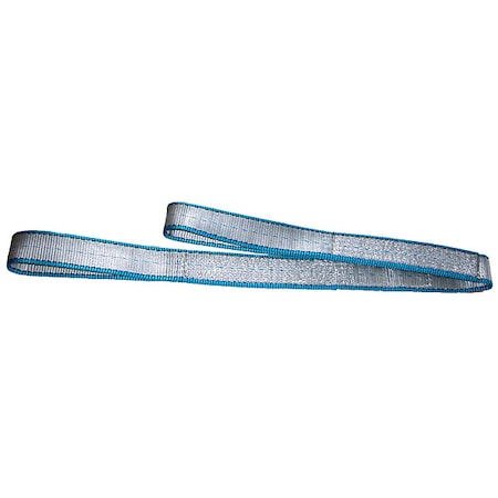 Web Sling, Type 3, 18 ft L, 3 in W, Polyester, Silver
