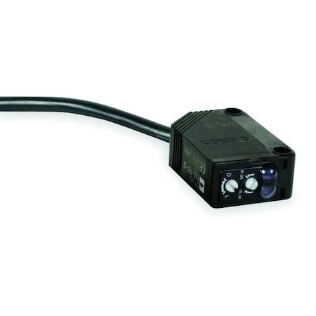 Through-Beam Photoelectric Sensor Set, Bare Wire, Right Angle, Rectangular, Selectable Light On/Dark On, NPN