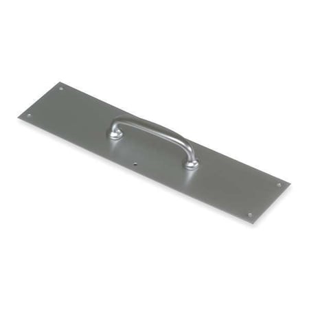 Door Pull Plate, Brass, 12"L x 3"W, 0.05" Proj.