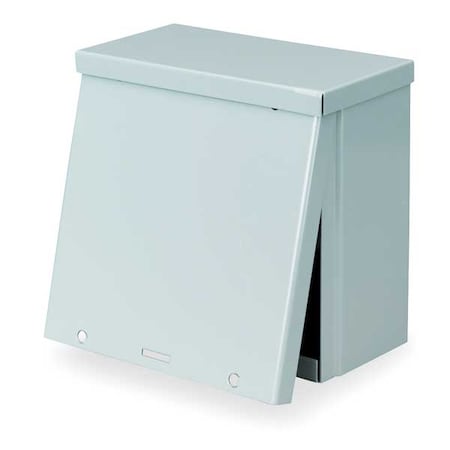 Padlockable Hasp Electrical Enclosures, 12 in H, 8 in D, 12 in W, 3R, Steel