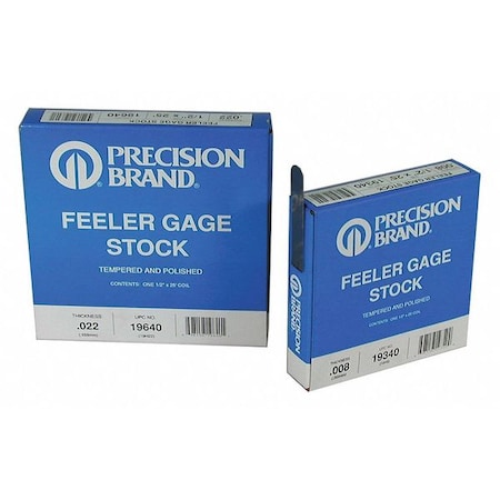 Feeler Gauge,High Carbon Steel,0.0080 In