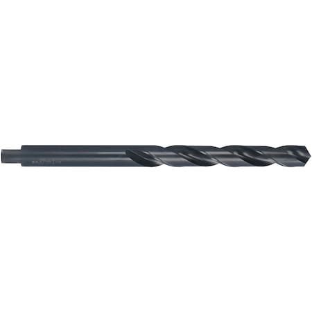 118 Degree Automotive Tanged Shank Style Taper Length Drill Chicago-Latrobe 255AN Steam Oxide HSS 3/8
