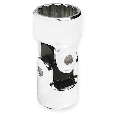 1/2 in Drive, 5/8" SAE Socket, 12 Points, Flex Steel,Chrome,5/8