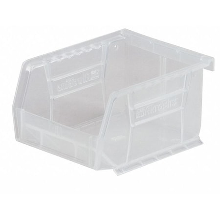 Hang & Stack Storage Bin, Plastic, Clear, 3 in H, 4 1/8 in W, 5 3/8 in L