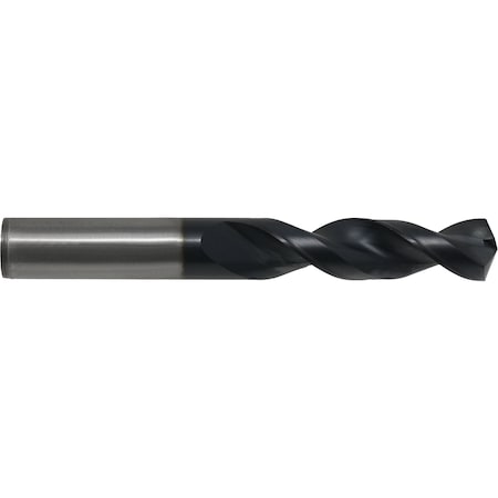 Screw Machine Drill Bit, D Size, 135  Degrees Point Angle, Cobalt, TiAlN Finish, Straight Shank