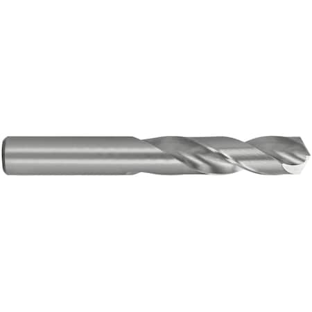 Screw Machine Drill Bit, 9/32 in Size, 135  Degrees Point Angle, High Speed Steel, Bright Finish