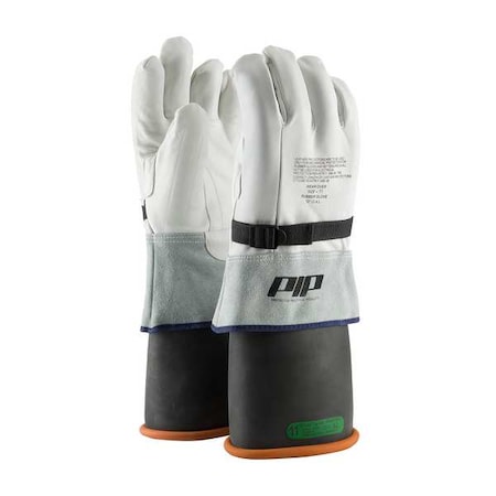Top Grain Goatskin Protector, Gauntlet Cuff, Straight Thumb, 10, 1 PR