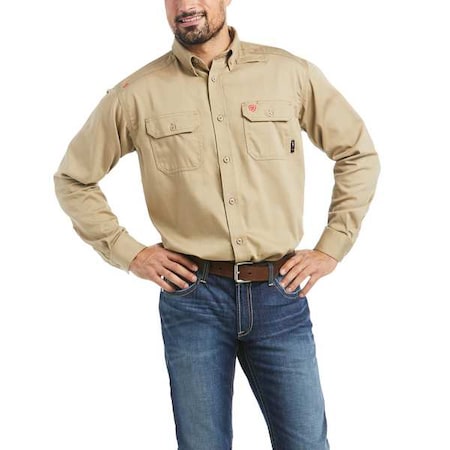 Men's Flame-Resistant Shirt, 8.9 cal/sq cm, 2XL, Cotton