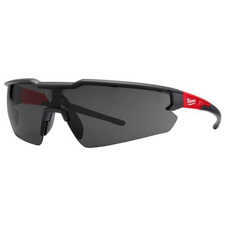 Safety Glasses, Gray Lens, Anti-Fog & Anti-Scratch, Flexible Nose Bridge, Black Frame (Polybag)