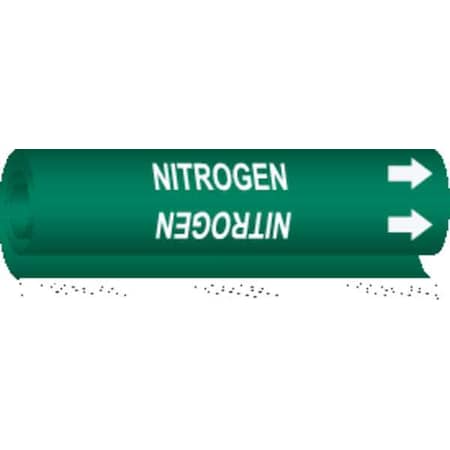 Pipe Marker,Nitrogen,Gn,1-1/2 to2-3/8 In, 5728-I