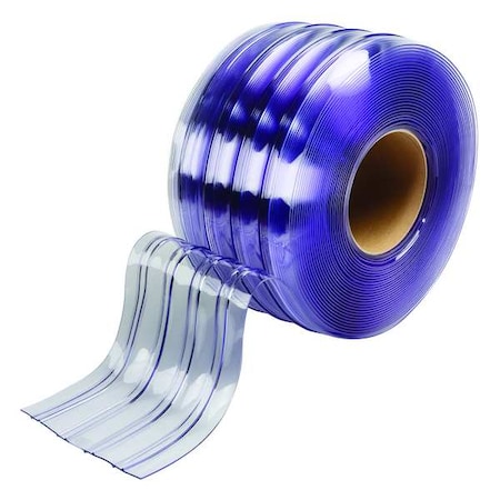 Flexible Bulk Roll,Ribbed,8in,Clear