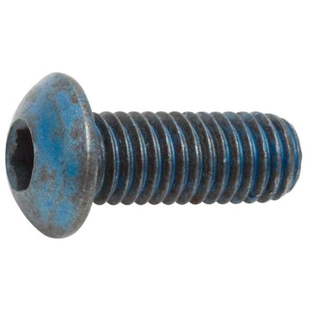 M5-0.80 Socket Head Cap Screw, Button, Metric Blue Alloy Steel, 12 mm Length, 25 PK