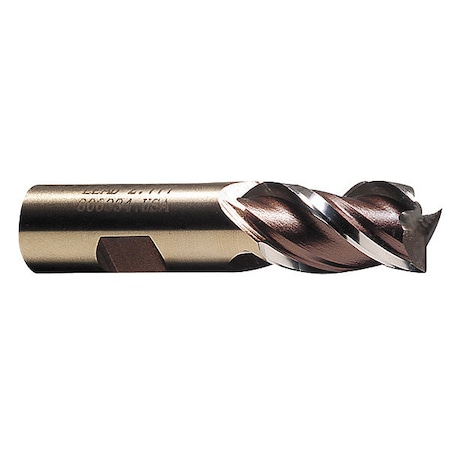 4-Flute Cobalt 8% Square Single End Multi-Flute CenterCut CTD HGC-4C Bright 1/2x1/2x1-1/4x3-1/4