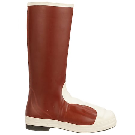 Unisex Pylon Tall Rubber Boot w/Met Guard, Steel Toe, Cream, Red, M12