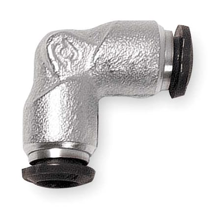 Push-Fit Elbow Fitting, Push-to-Connect x Push-to-Connect, 5mm Tube OD, Metal, 5 PK
