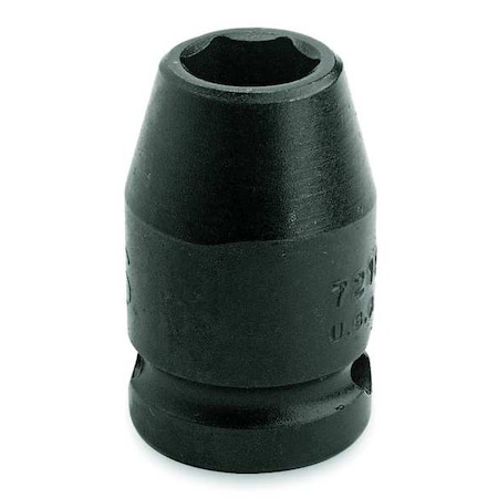 1/2 in Drive Impact Socket Standard Socket, black oxide,21 mm