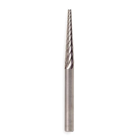 Carbide Bur,Pointed Cone,1/8 In