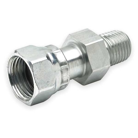 Swivel Connect,Zinc Steel, Fem. ORFSxM,3/8In