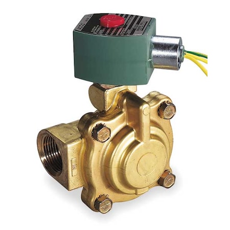 Solenoid Valve, 2-Way, 2-Position, Normally Closed, 1-1/2 in Pipe Size, 120V AC, Diaphragm, Piston
