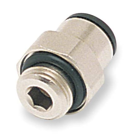 Push-Fit Adapter Fitting, 10mm Tube Size, Brass, Silver, 10 PK