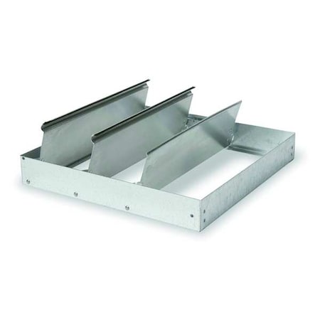 Backdraft Damper For 16 in Fan, Single Panel, 4-1/2 in L x 15-3/4 in W x 15-3/4 in H, Aluminum