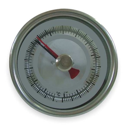 Maximum/minimum bimetal thermometer, range 150 to 750 Degrees F, 12" stem.