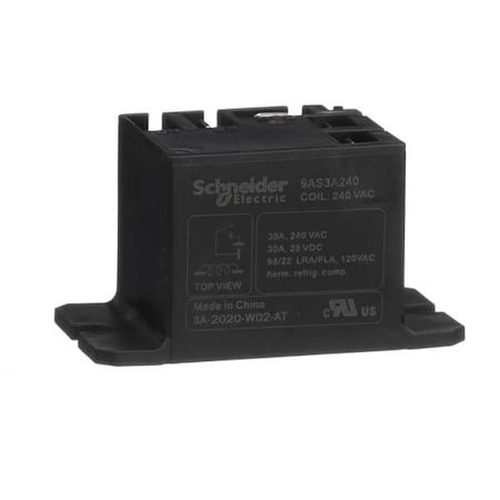 Panel Flange, Enclosed Power Relay, 30 A, 4 Pins, Faston Connector