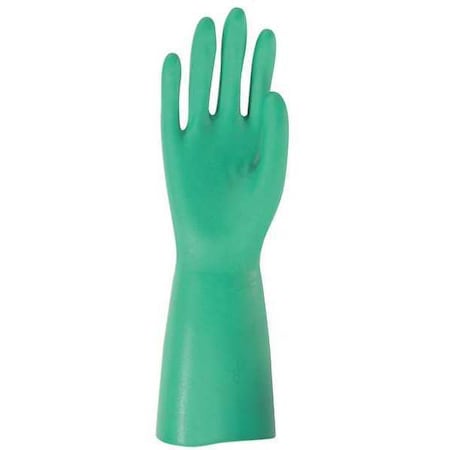 Nitri-Chem Chemical Resistant Gloves, Nitrile, 13 in L, 11 mil, Green, L, 1 PR