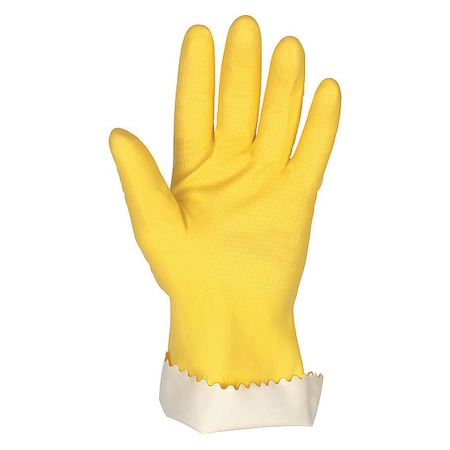 5250 Chemical Resistant Gloves, Natural Rubber Latex, 12 in L, 15 mil, Yellow, S, 1 PR