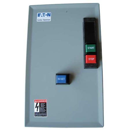 Nonreversing IEC Magnetic Motor Starter, 1 NEMA Rating, 208V AC, 3 Poles, 1NO/1NC