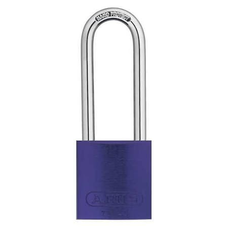 Keyed Padlock, Open, Rectangular Aluminum Body, Hardened Steel Shackle, 13/16 in W, 6 PK