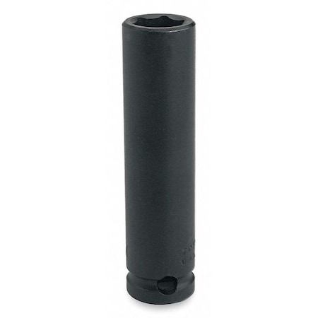1/2 in Drive Impact Socket Deep Socket, black oxide, Steel,14 mm