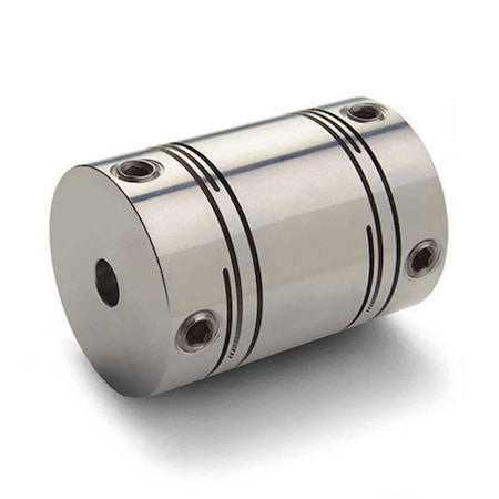 Slit Coupling, Set Screw, Long, Bores 4x4mm, OD 13.0mm, Aluminum