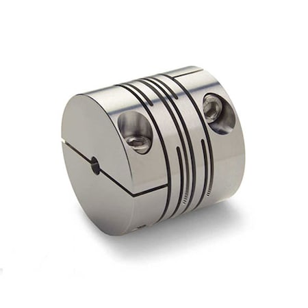 Slit Coupling, Clamp, Short, Bores 10x8mm, OD 25.0mm, Aluminum