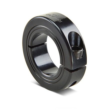 Shaft Collar, 1pc Clamp, Bore 0.6250", OD 34mm, Steel