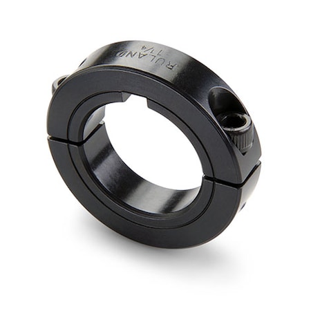 Keyed Shaft Collar, 2pc Clamp, Bore 0.9375", Steel, W 0.500"